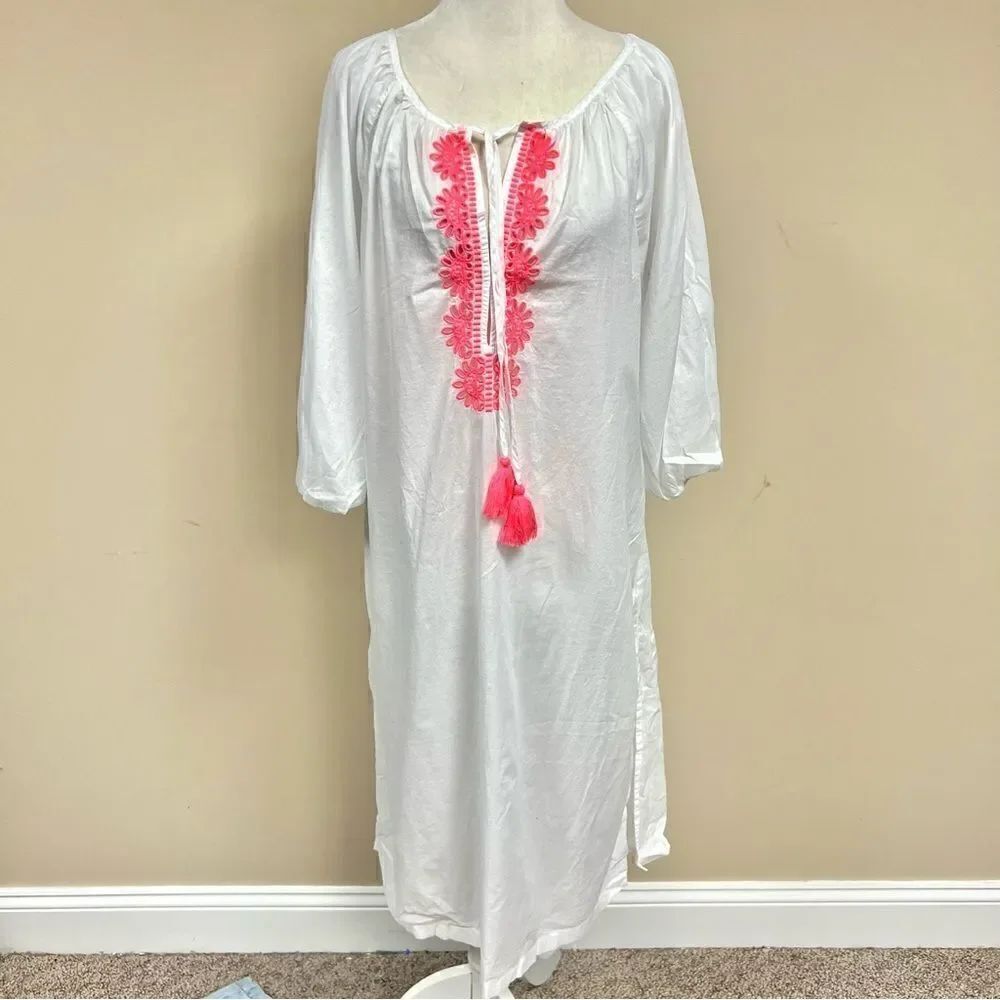 J Crew embroidered tunic/ beach coverup. XS